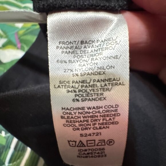 NWT LOFT Petite S Black Velvet Side Stripe Leggings Pants Tuxedo Retail $59.50 - Picture 5 of 5